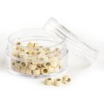 Cánulas metálicas rasgadas 100 unidades color rubio