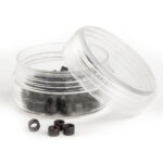 Cánulas metálicas rasgadas 100 unidades color marrón