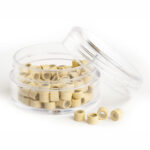 Cánulas metálicas con silicona 100 unidades color rubio