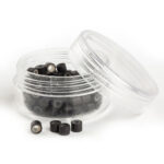 Cánulas metálicas con silicona 100 unidades color marrón