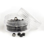 Cánulas metálicas con silicona 100 unidades color negro