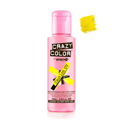 Tinte semipermanente neón Caution UV de Crazy Color. Marca nº 1 en coloración de fantasía gracias a su amplia gama de productos.