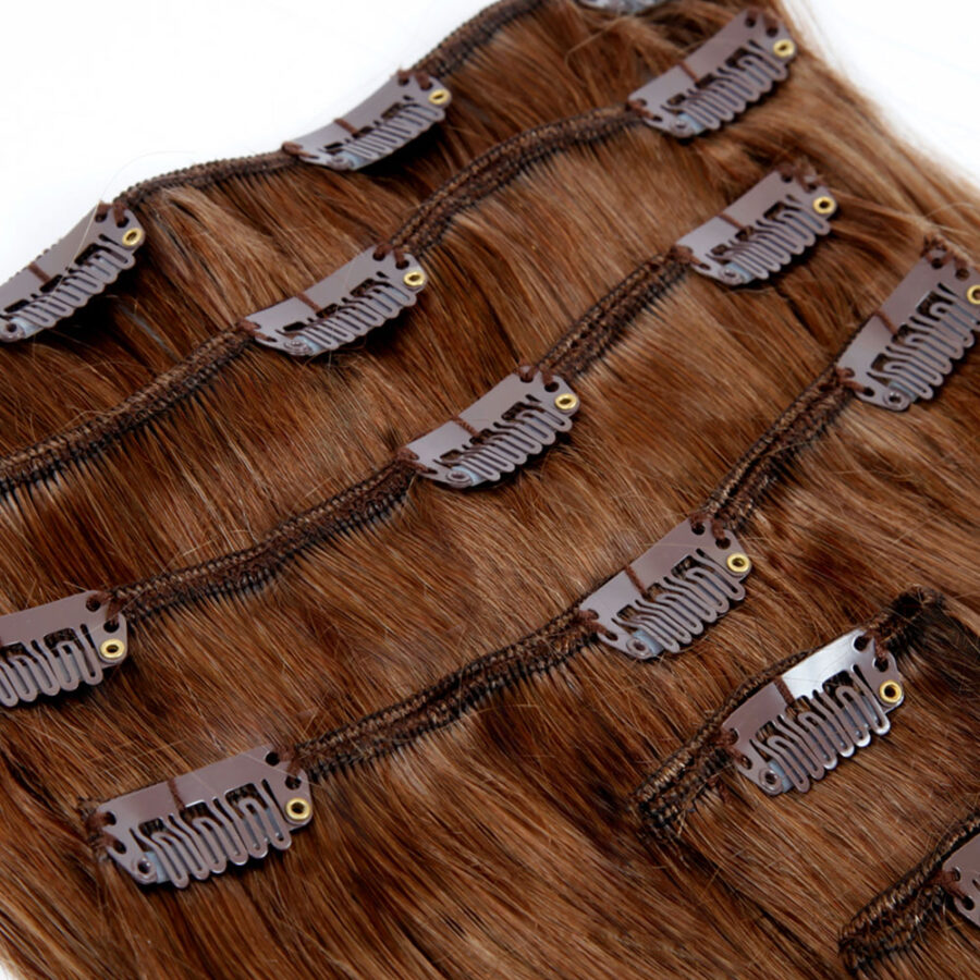 Extensión Lisa Hair & Clip / Kit cabeza completa 6 Piezas con 15 Clips cosidos Sens coquette