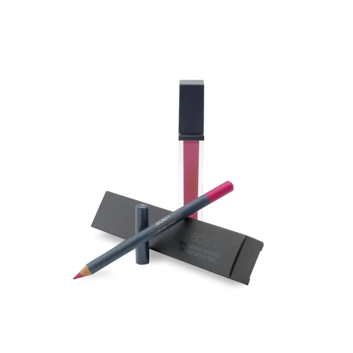 ADEN Liquid Lipstick + Lipliner Pencil Set