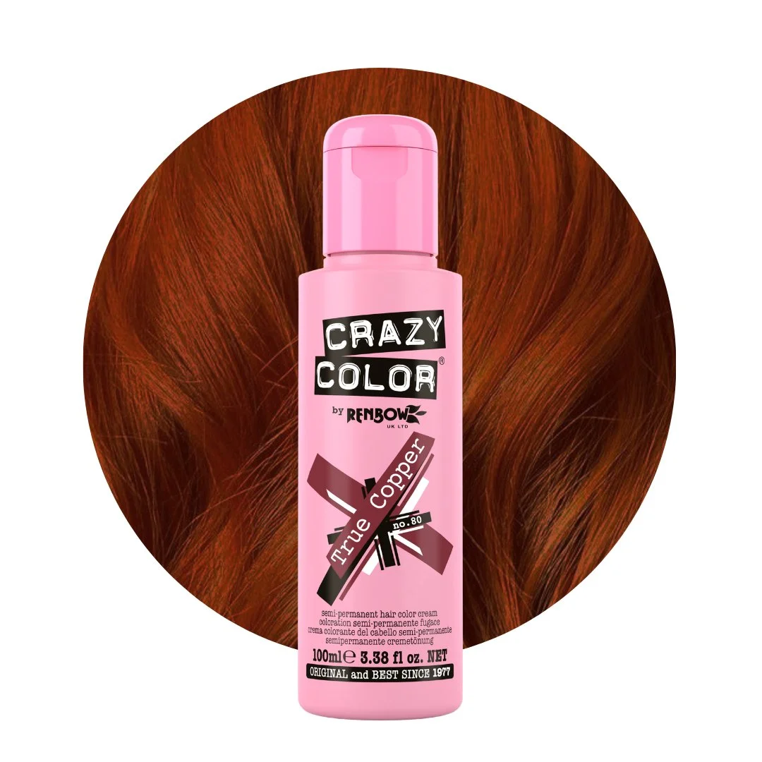 002299-CRAZY-COLOR-TRUE-COPPER-80-01 Tinte Semipermanente de Fantasía Crazy Color True Copper nº 80