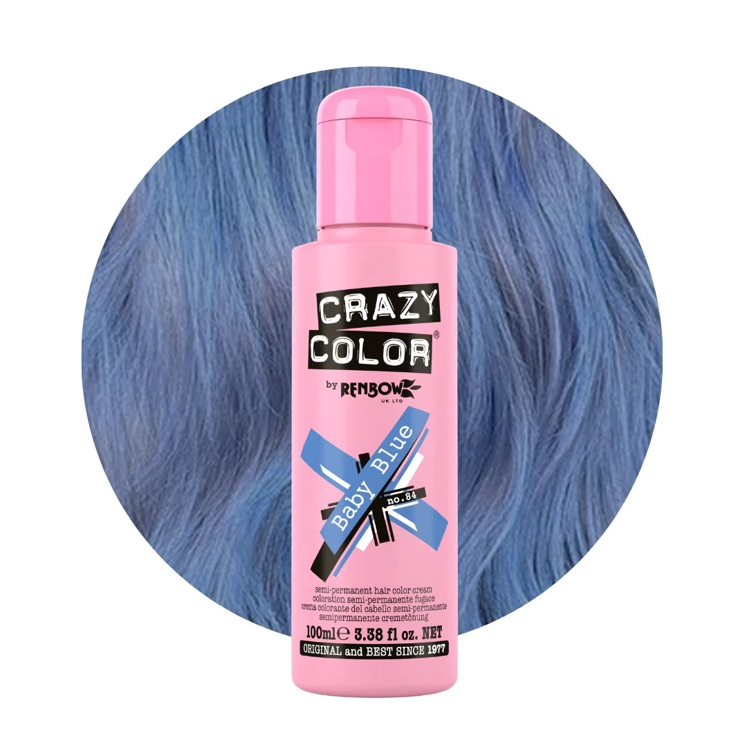 003005-CRAZY-COLOR-BABY-BLUE-84-01 Tinte Semipermanente de Fantasía Crazy Color Baby Blue nº 84