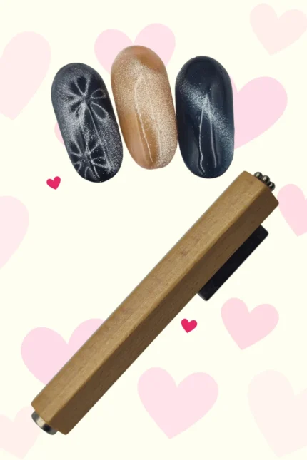 Kaitei Nails Imán para Cat Eye de madera 3 en 1
