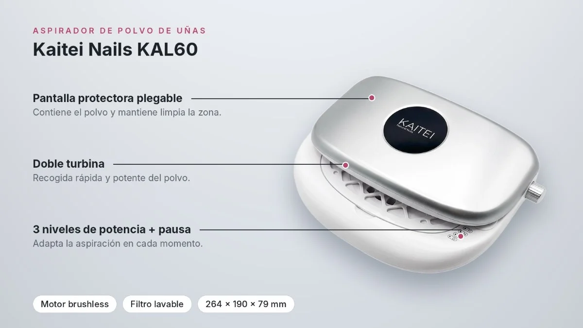 Aspirador de polvo de uñas: por qué usarlo y cómo es el Kaitei KAL60