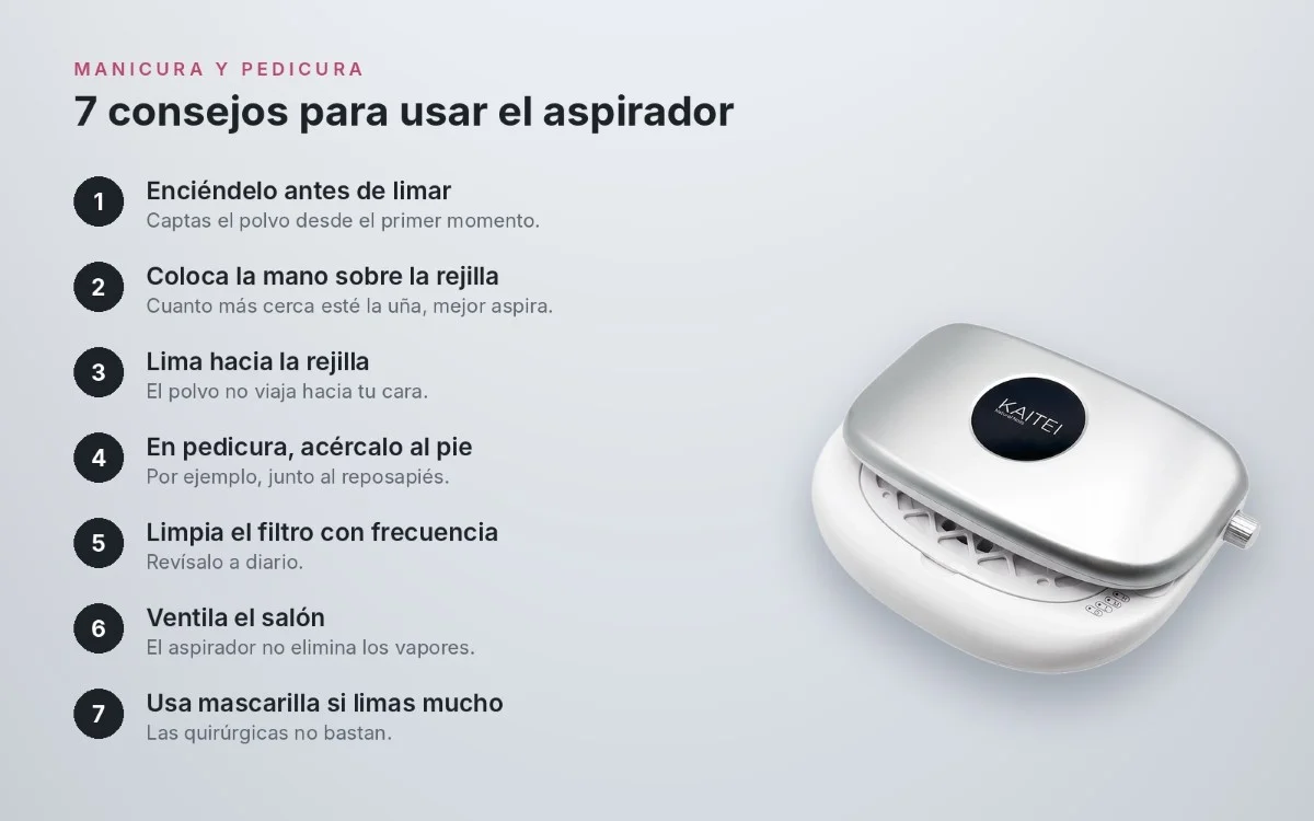 Aspirador de polvo de uñas: por qué usarlo y cómo es el Kaitei KAL60