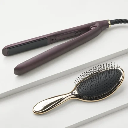 HH Simonsen Edición Limitada Plancha de Pelo True Divinity MK2 Huckleberry + Cepillo Wonder Brush Gold